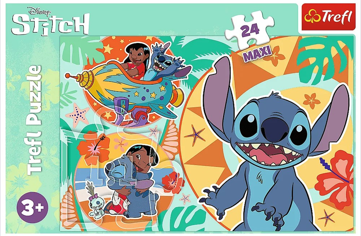 Пазл Trefl Disney Maxi Веселий день Lilo & Stitch 24 елементи (5900511143652) - зображення 3