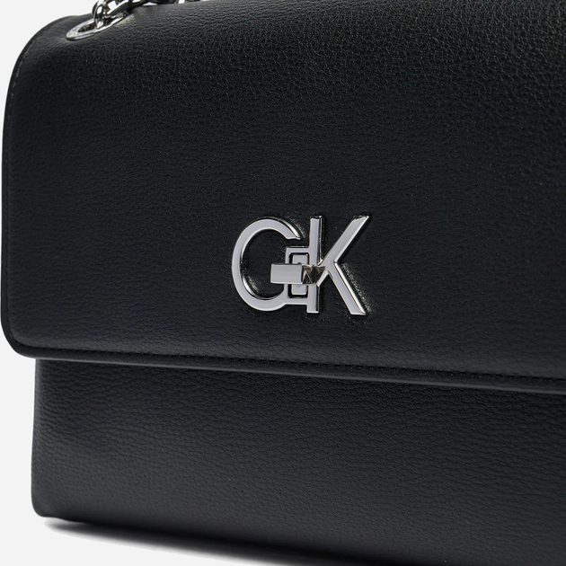Torebka crossbody damska Calvin Klein K60K612554-BEH Czarna (8720639578856) - obraz 3