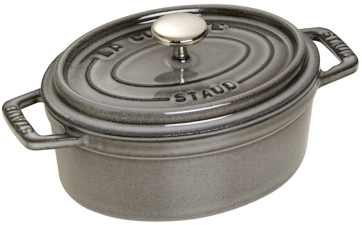 Garnek Staub La Cocotte owalny Grafitowy 1 l (3272341017185) - obraz 1