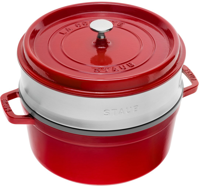 Garnek Staub La Cocotte Czerwony z wkładem 5.2 l (3272340000607) - obraz 1