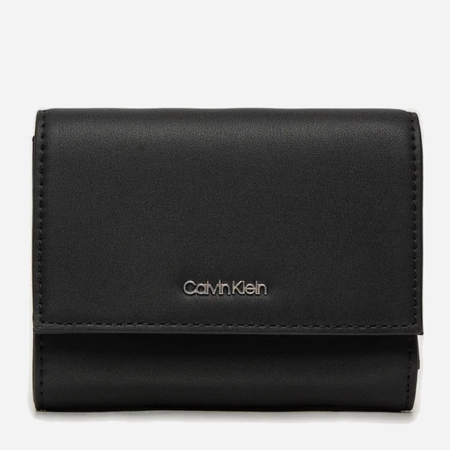 Гаманець жіночий зі штучної шкіри Calvin Klein K60K612450-BEH Чорний (8720639578214) - зображення 1