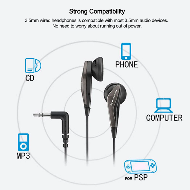 Навушники Sennheiser MX375 з глибокими басами, 3,5 мм Оригінальні - зображення 7
