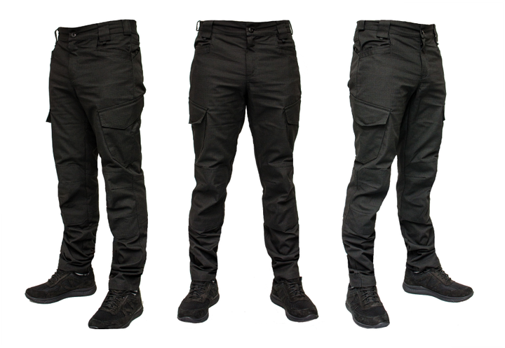 Тактичні штани WinTac Varvar Black Urban Tactical Pants Special Fabric 5XL чорні - изображение 1