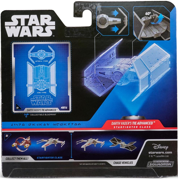 Figurka Jazwares Star Wars TIE Advanced Darth Vader (191726416234) - obraz 6