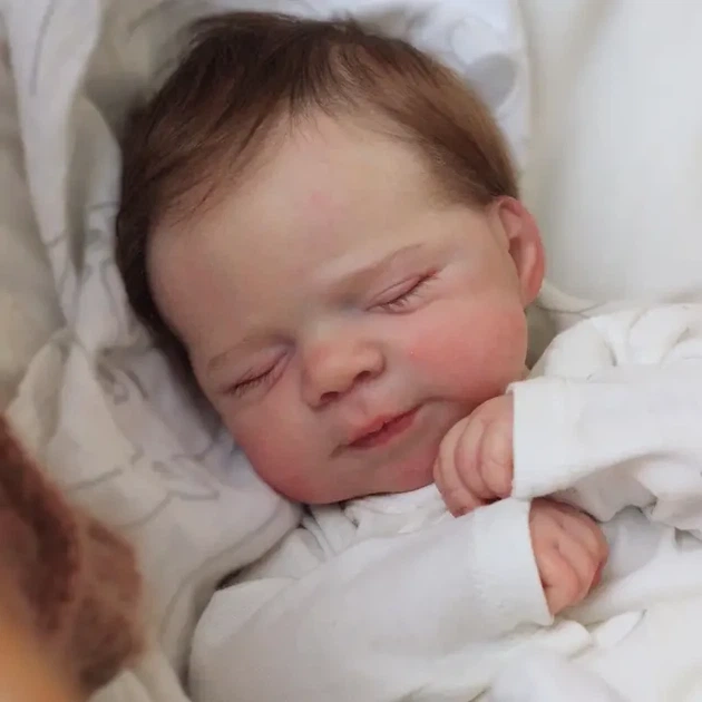 Реборн Кукла Reborn Doll анатомичный 3D-кожа винил силикон 49 см можно купать - изображение 2