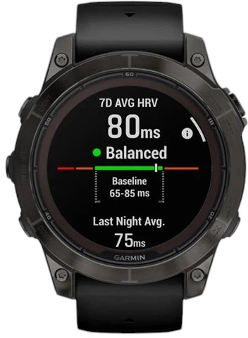 Smartwatch Garmin Fenix 7 Pro Sapphire Solar Edition Carbon Grey DLC Titanium with Black Band (010-02777-11) - obraz 5