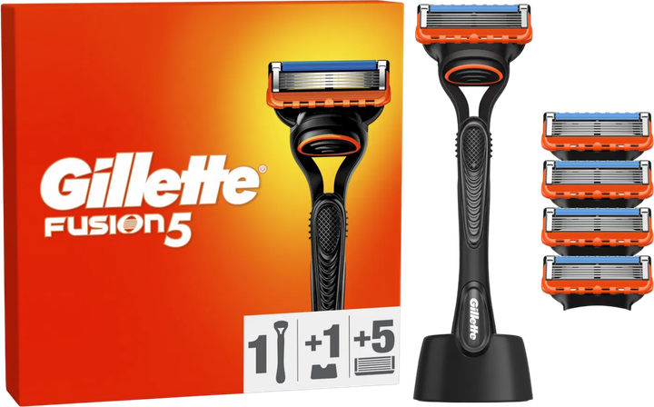 Станок для гоління чоловічий Gillette Fusion 5 з 5 змінними картриджами (8700216356794) - зображення 1