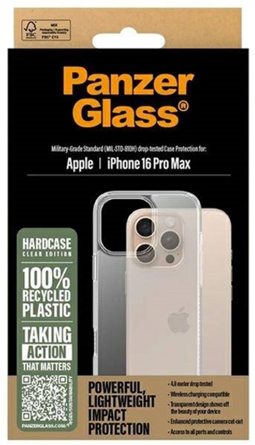 Чохол PanzerGlass HardCase для Apple iPhone 16 Pro Max Transparent (5715685003134) - зображення 3