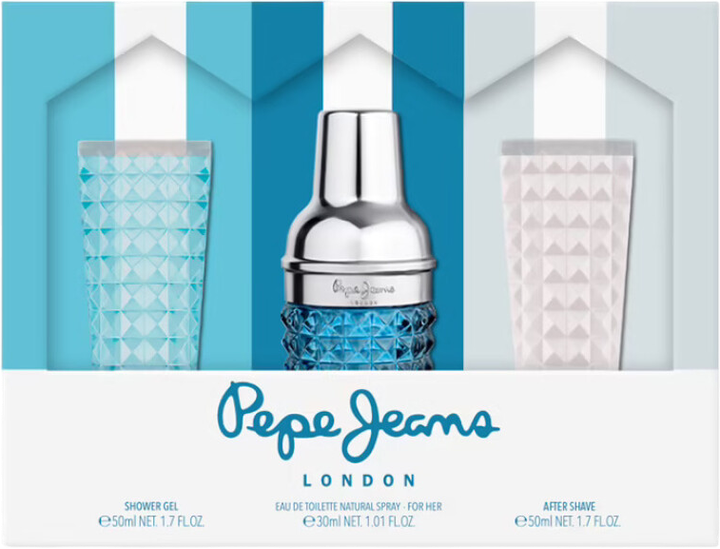 Zestaw męski Pepe Jeans Woda toaletowa 30 ml + Żel pod prysznic 50 ml + Balsam po goleniu 50 ml (8436581949094) - obraz 1