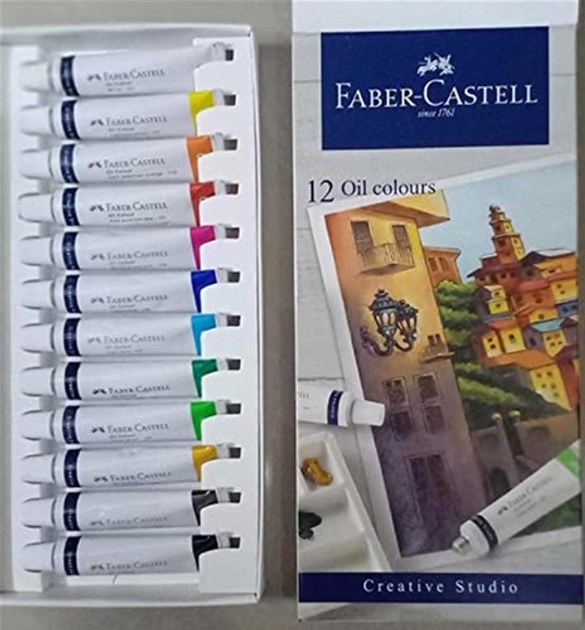 Farby do malowania Faber Castell Oilcolour Cardboard Bo x 12 szt (8901180795125) - obraz 2