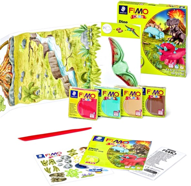 Набір для ліплення Fimo Kids Form & Play Set Динозаври (4007817806135) - зображення 1