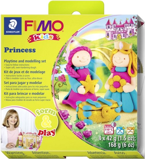 Набір для ліплення Fimo Kids Form & Play Set Принцеси (4007817806111) - зображення 2