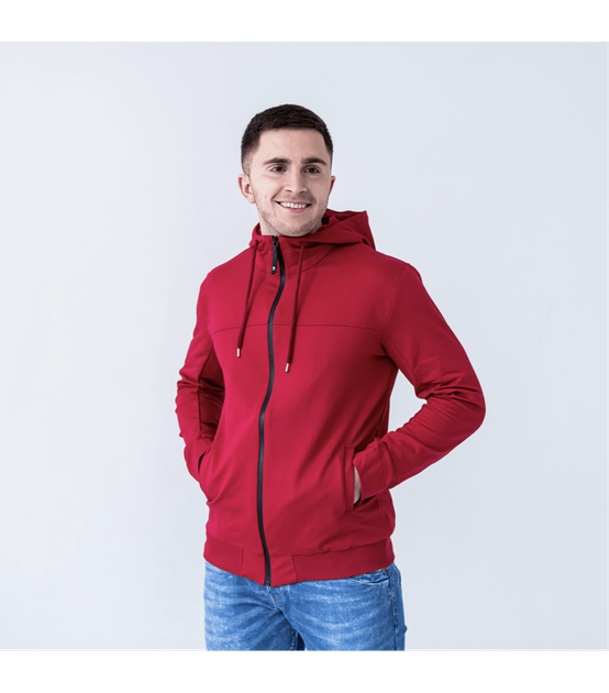 Чоловіча кофта на замку з капюшоном - HECTOR - 17314-18153 - 4XL - Rio Red - Фото 1 Чоловіча кофта на замку з капюшоном - HECTOR - 17314-18153 - 4XL - Rio Red - зображення 1