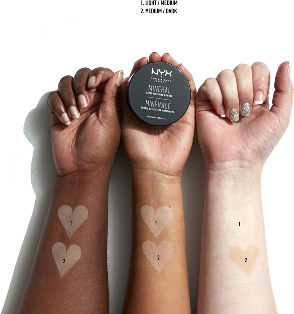 Пудра для обличчя NYX Professional Makeup MFP01 Light / Medium мінеральна 8 г (0800897815455) - зображення 4