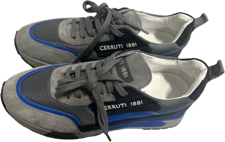 Buty sportowe męskie skórzane na platformie do kostki Cerruti 1881 CSSU00985M 41 Szare (8052579038375) (955555900784511) - Outlet - obraz 3