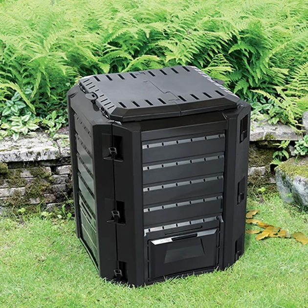 Компостер садовый Prosperplast 380 л 719 x 719 x 826 мм модульный контейнер для компоста Черный - изображение 6