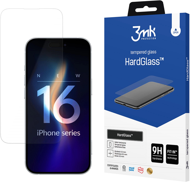 Захисне скло 3MK HardGlass для Apple iPhone 16 Plus (5903108579773) - зображення 1