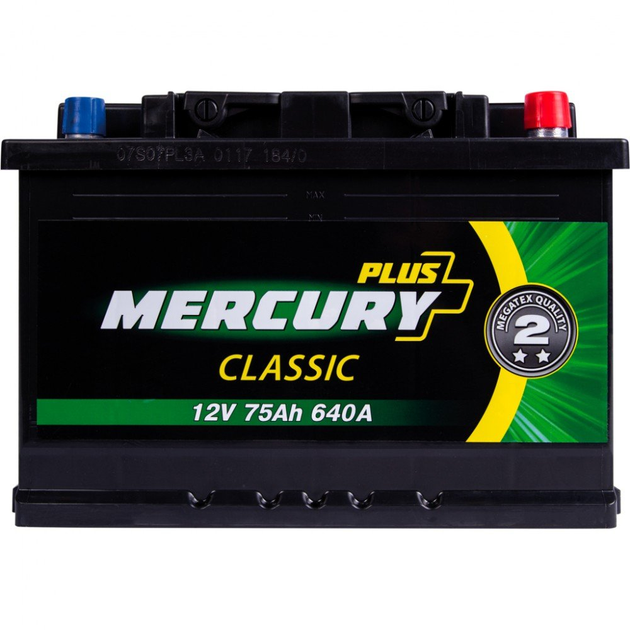 Аккумулятор автомобильный MERCURY battery CLASSIC Plus 75Ah (P47296)[73469] - изображение 2