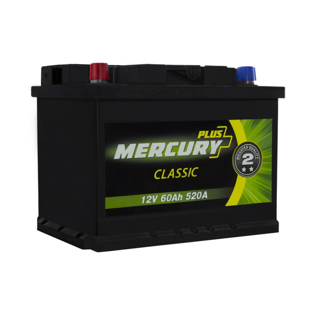 Аккумулятор автомобильный MERCURY battery CLASSIC Plus 60Ah (P47278)[73467] - изображение 1