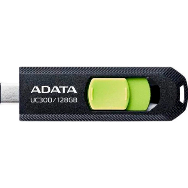 Флешка USB Type-C 128Gb ADATA UC300 Black/Green (ACHO-UC300-128G-RBK/GN) - изображение 2