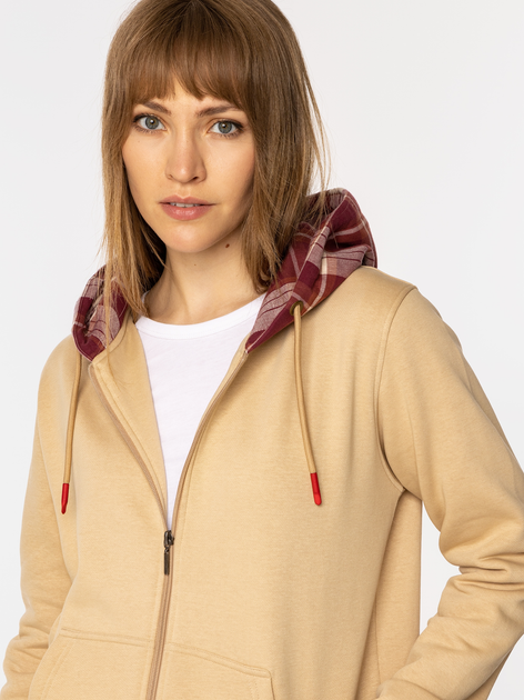 Bluza damska rozpinana streetwear z kapturem Lee Cooper Samira 4561 M Beżowa (5905991711346) - obraz 4