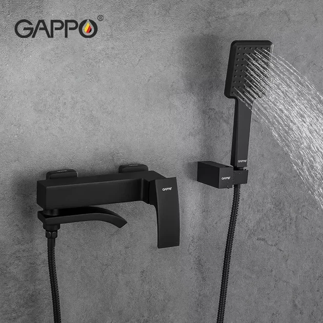 Змішувач для ванни GAPPO G3207-6, чорний - изображение 3