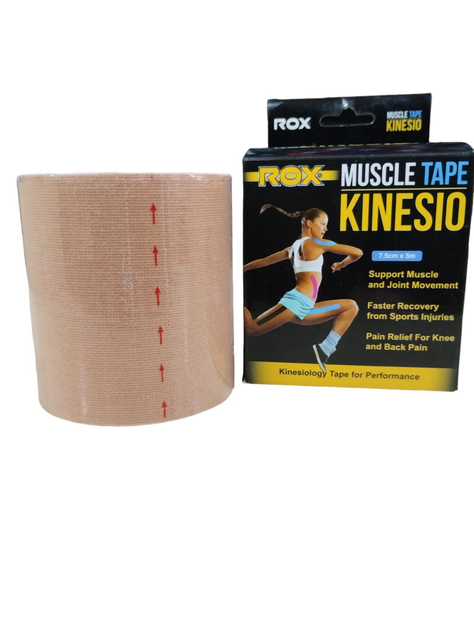 Кинезио тейп BC-5503-5 Kinesio tape KT Tape эластичный пластырь в рулоне 7,5смх5м - изображение 1