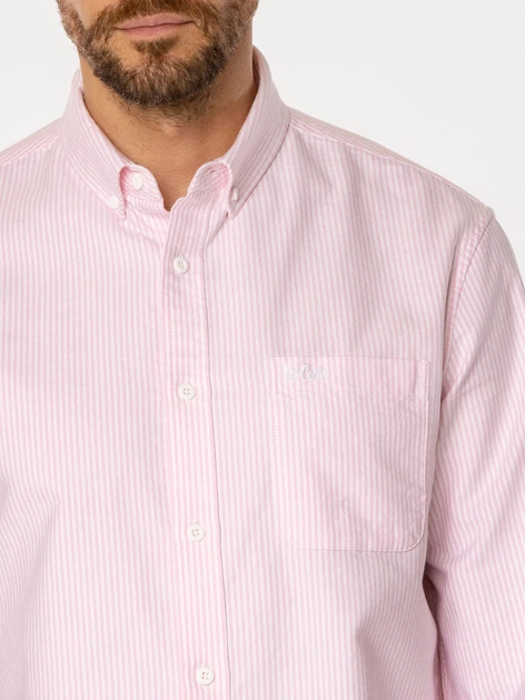 Koszula męska bawełniana Lee Cooper Lars Oxford XL Różowa (5905991709428) - obraz 3
