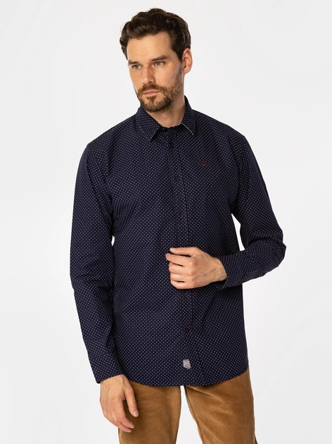 Сорочка бавовняна чоловіча Lee Cooper Rey 52Mp 2XL Темно-синя (5905991708223) - зображення 3