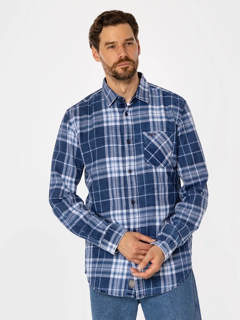 Koszula męska bawełniana Lee Cooper Scott 5735 L Granatowa (5905991707677) - obraz 3