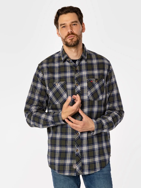 Сорочка бавовняна чоловіча Lee Cooper Wesley 9334 M Хакі (5905991712565) - зображення 4