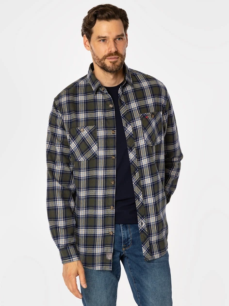 Сорочка бавовняна чоловіча Lee Cooper Wesley 9334 L Хакі (5905991712572) - зображення 3