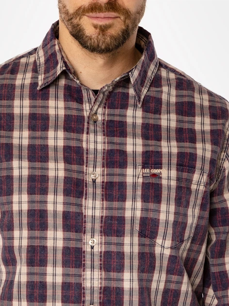 Koszula męska bawełniana Lee Cooper Will 9305 M Fioletowy (5905991712985) - obraz 5
