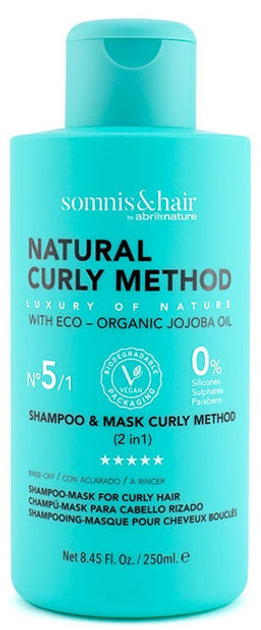 Шампунь-маска Somnis and Hair Curly Method для кучерявого волосся 2 в 1 250 мл (8436009786362) - зображення 1