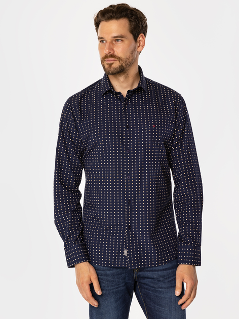 Сорочка бавовняна чоловіча Lee Cooper Windsor 62Mp L Темно-синя (5905991708735) - зображення 3