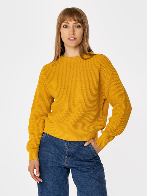 Sweter damski bawełniany Lee Cooper Yana Organic S Żółty (5905991716617) - obraz 1