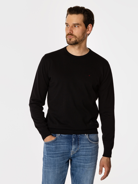 Sweter męski bawełniany Lee Cooper Andy Organic L Czarny (5905991716426) - obraz 1