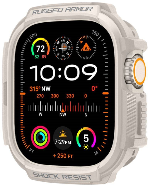 Чохол Spigen Rugged Armor для Apple Watch Ultra/Ultra 2 49 мм Dune Beige (8809971222600) - зображення 3