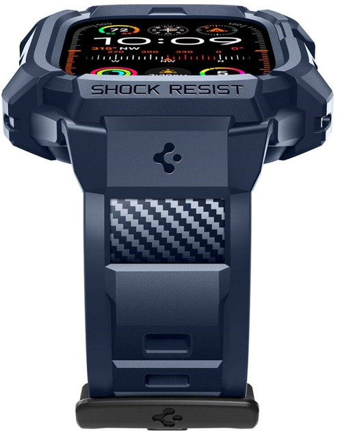 Ремінець з чохлом Spigen Rugged Armor Pro для Apple Watch Ultra/Ultra 2 49 мм Navy Blue (8809971222686) - зображення 4