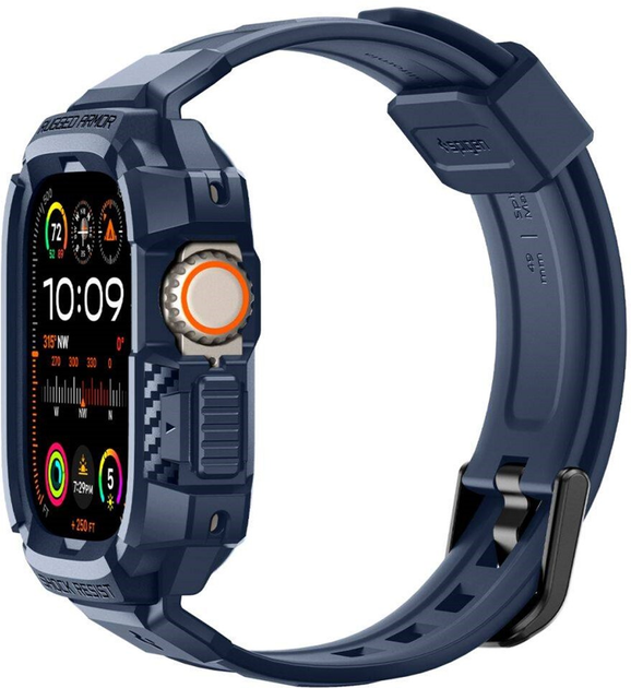 Ремінець з чохлом Spigen Rugged Armor Pro для Apple Watch Ultra/Ultra 2 49 мм Navy Blue (8809971222686) - зображення 8