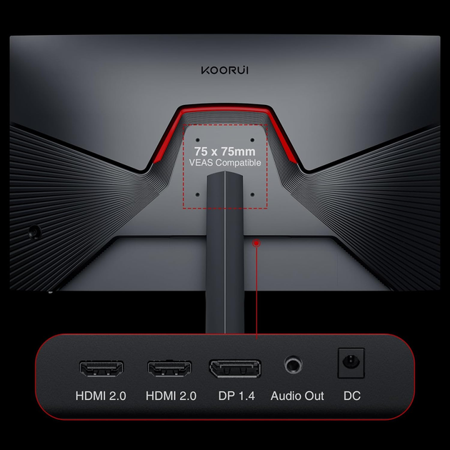 Монитор 27" KOORUI GN02 Full HD VA 240 Гц - изображение 5