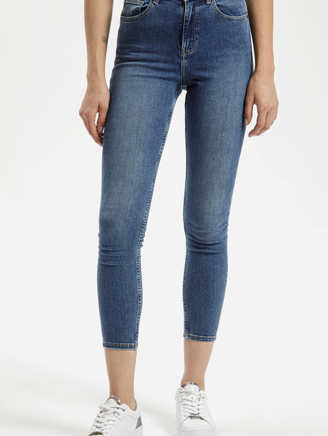 Jeansy skinny damskie z wysokim stanem Cross Jeans P 429-158 25-30 Niebieskie (8697319593235) - obraz 1