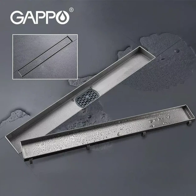 Лінійний трап під плитку GAPPO G88007-4, 70х800 мм, нержавіюча сталь - изображение 3