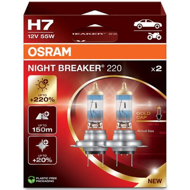 Lampy samochodowe OSRAM Night Breaker 220 H7 2 szt. (4062172399579) - obraz 1