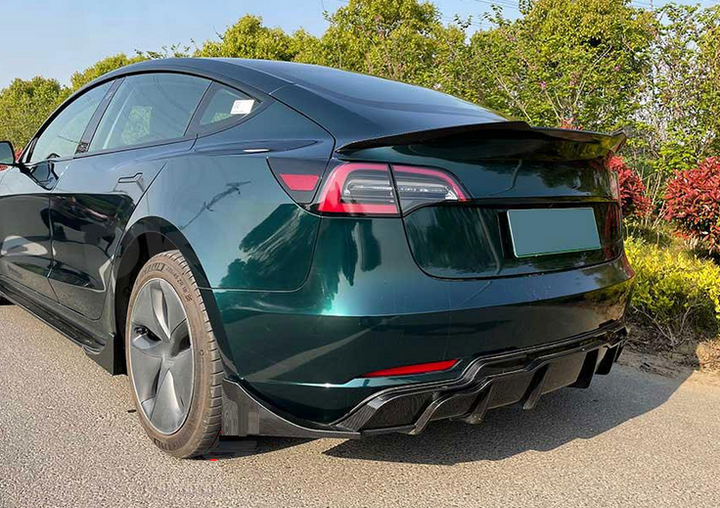 Накладка заднього бампера Tesla Model 3 чорний глянець (2017-2021) - зображення 4