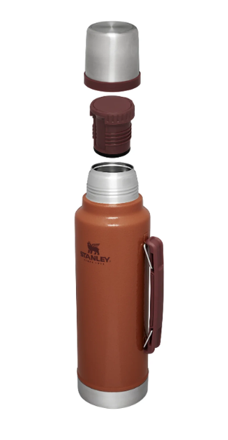 Термос стальной вакуумный Стенли Классик Stanley CLASSIC 1,4 литра цвет Hammertone Clay - изображение 3