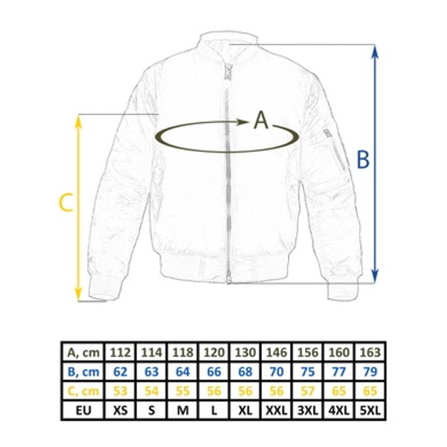 Куртка Бомбер летная US BASIC MA1® FLIGHT JACKET Оливковая L - изображение 2