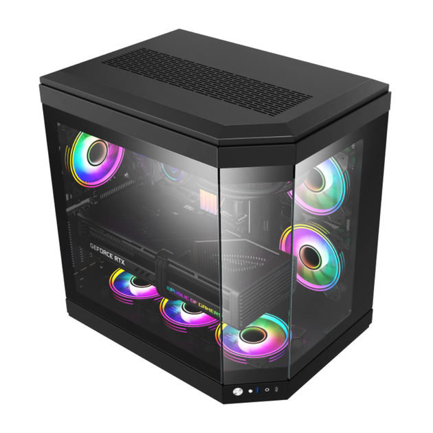 Корпус для ПК GameMax Hype Black металл + стекло micro/mini/ATX без БП - изображение 3