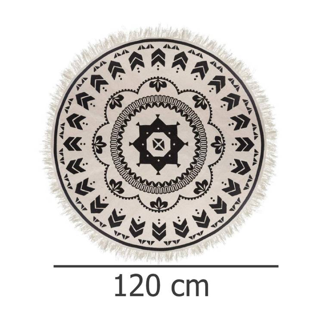 Dywanik Atmosphera dekoracyjny w stylu boho 20 cm Biało-Czarny (3560238658116) - obraz 9