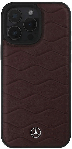 Etui Mercedes-Benz Waves Leather dla Apple iPhone 16 PRO MAX Red (MEHCP16X23RWRSR) - obraz 1